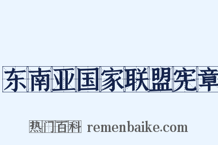 东南亚国家联盟宪章是什么意思的图片